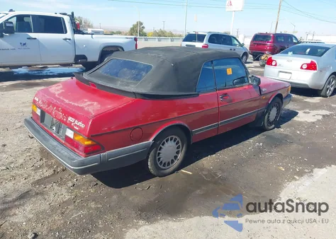 1989 Saab 900 z USA, uszkodzony, nr VIN YS3AT75L8K7024587